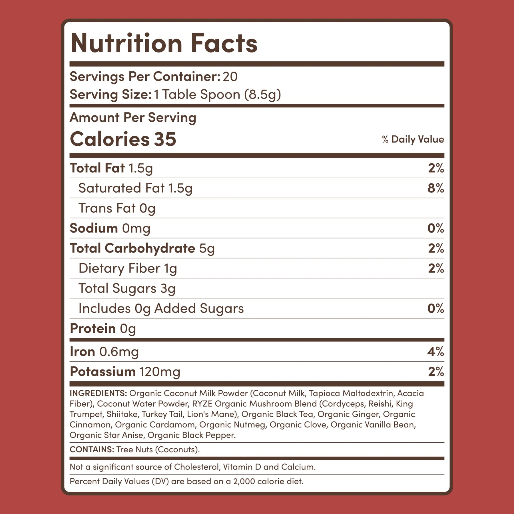 Mushroom Chai (1 Pack - 20 Servings) - ZBBZ