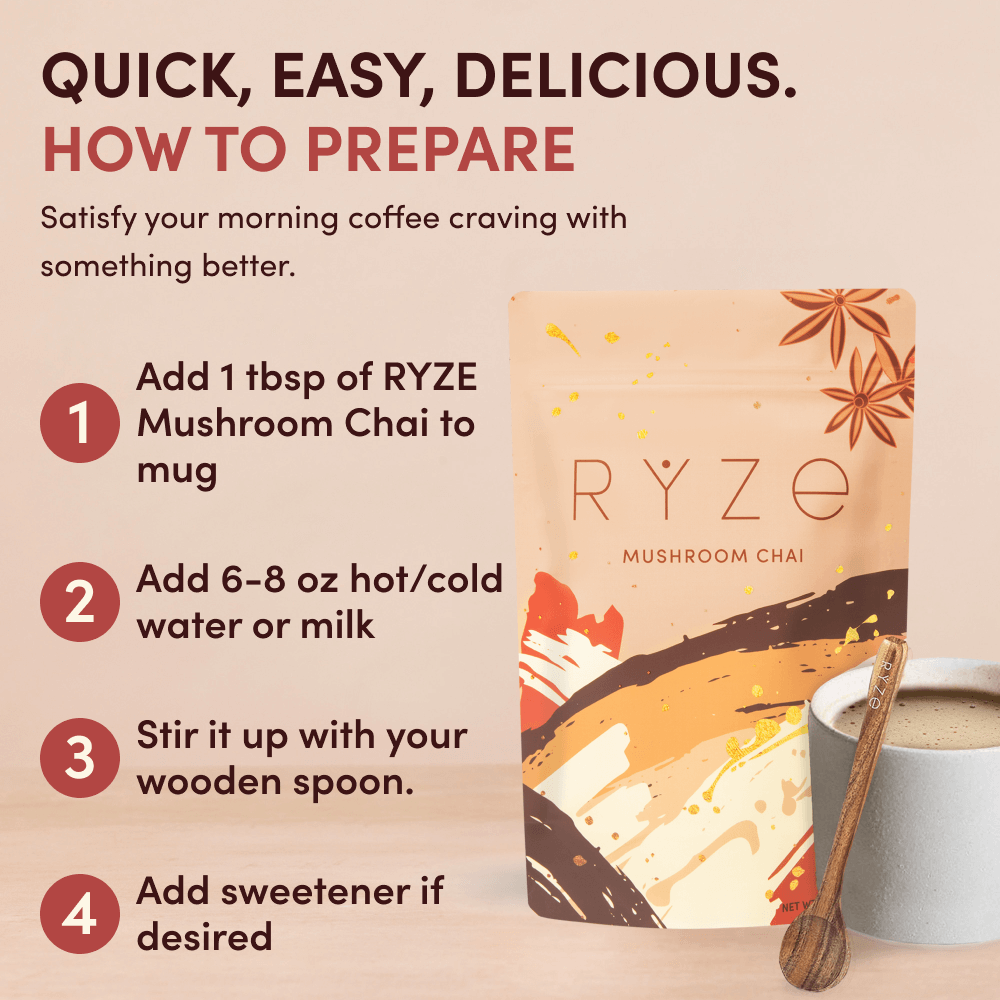 Mushroom Chai (1 Pack - 20 Servings) - ZBBZ