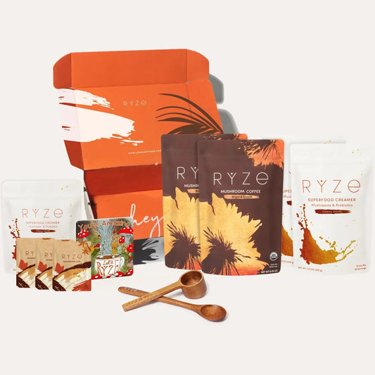 RYZE Lovers Gift Set: 2 Coffees + 2 Creamers - QL9H