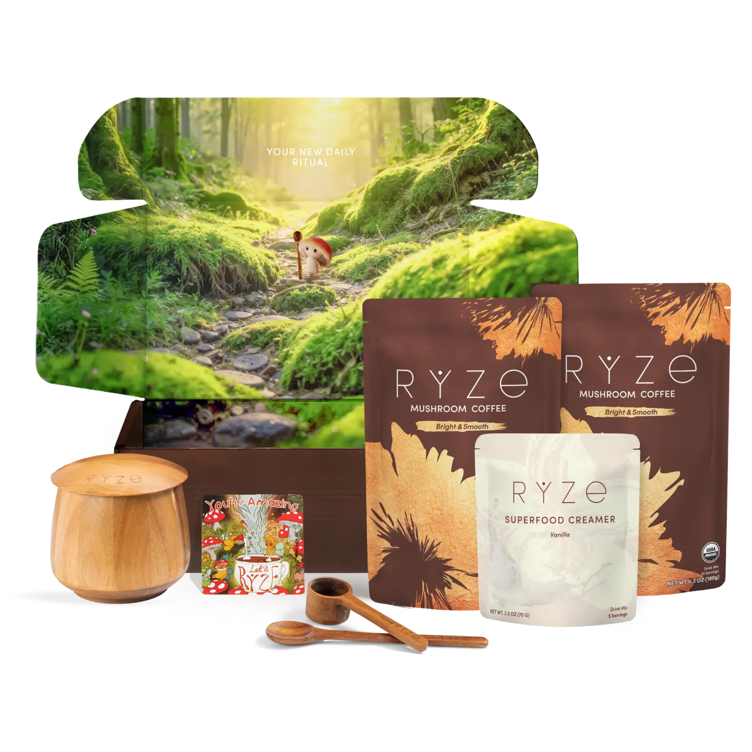 Mushroom Coffee Ritual Set (6 Month Plan) - 1LIB
