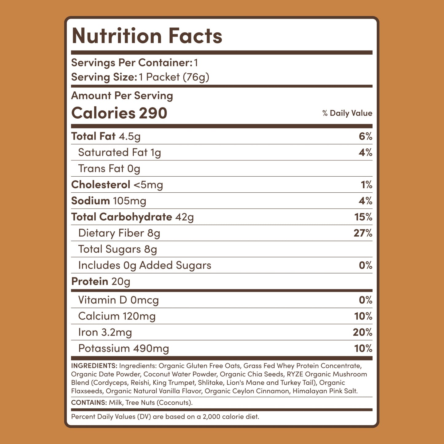 Mushroom Overnight Oats (14 Servings) - 6HNC