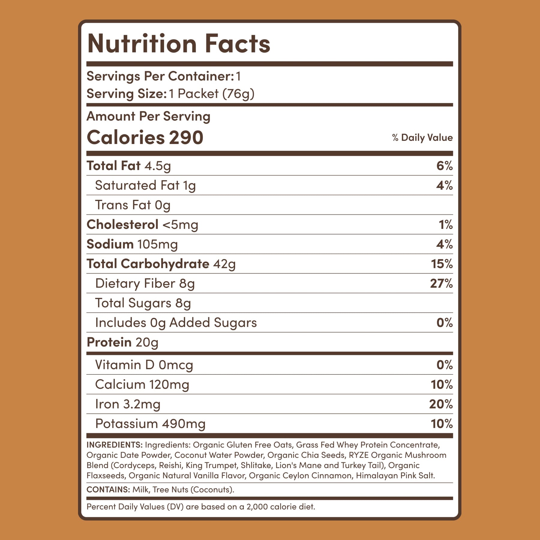 Mushroom Overnight Oats (14 Servings) - 6HNC