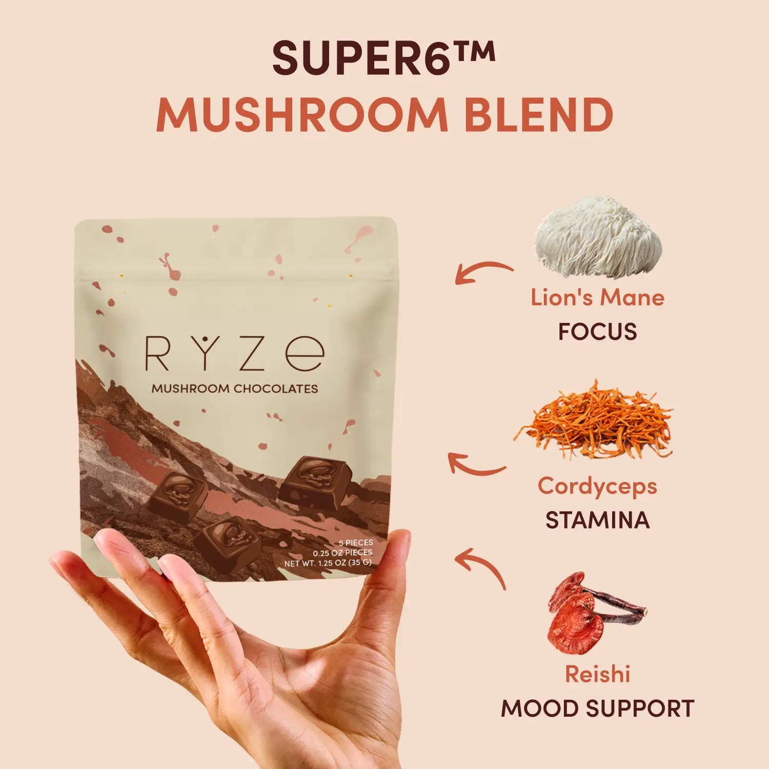 Mushroom Chocolates Rye (15 pieces) - 9K8A