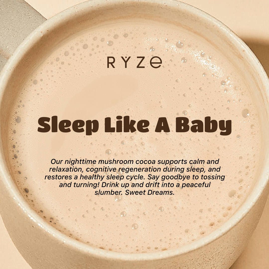 RYZE Hot Cocoa - with 6 Sleep Superfoods to Help Fall Asleep and Stay Asleep - H0SH
