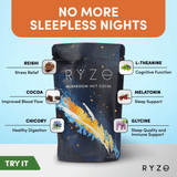 RYZE Hot Cocoa - with 6 Sleep Superfoods to Help Fall Asleep and Stay Asleep - H0SH