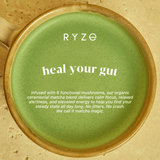 RYZE Mushroom Matcha - with 6 Organic Adaptogenic Mushrooms Grown In USA and Ceremonial-Grade Japanese Matcha - N85D
