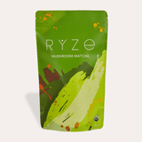 RYZE Mushroom Matcha - with 6 Organic Adaptogenic Mushrooms Grown In USA and Ceremonial-Grade Japanese Matcha - N85D
